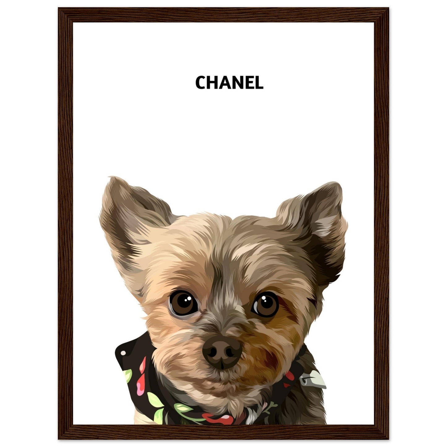 Custom Pet Portrait (READY-TO-HANG WOODEN FRAMED)