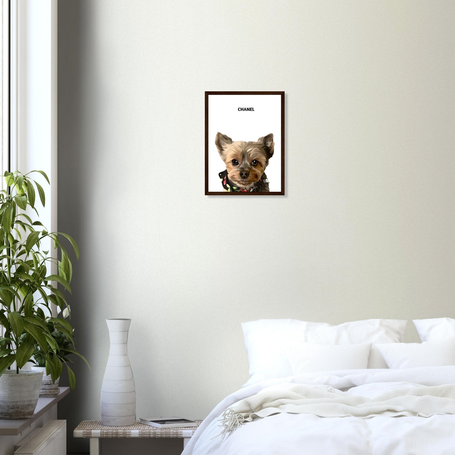 Custom Pet Portrait (READY-TO-HANG WOODEN FRAMED)