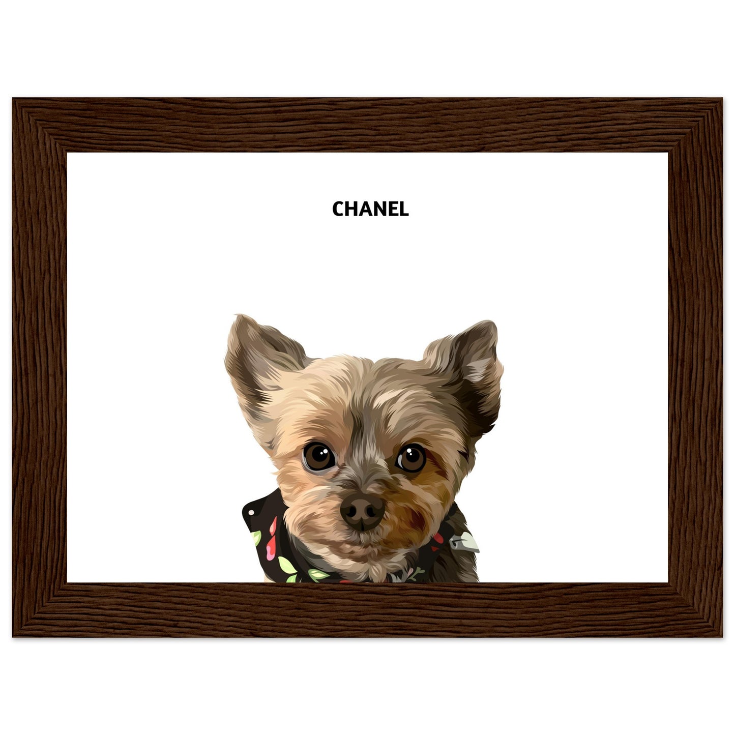 Custom Pet Portrait (READY-TO-HANG WOODEN FRAMED)